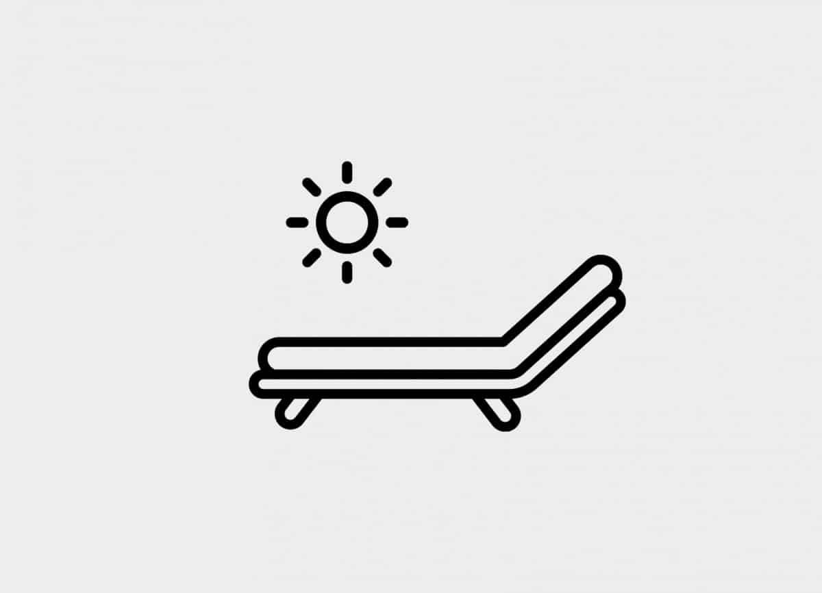 Terrace with sunbed